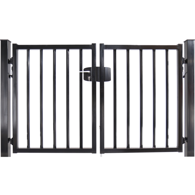 Dubbele spijlenpoort Direct - 25x25 vlak