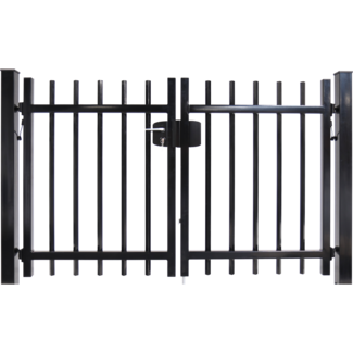 Dubbele spijlenpoort Direct - 25x25 doorgestoken