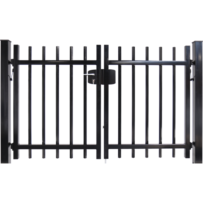 Dubbele spijlenpoort Direct - 25x25 doorgestoken