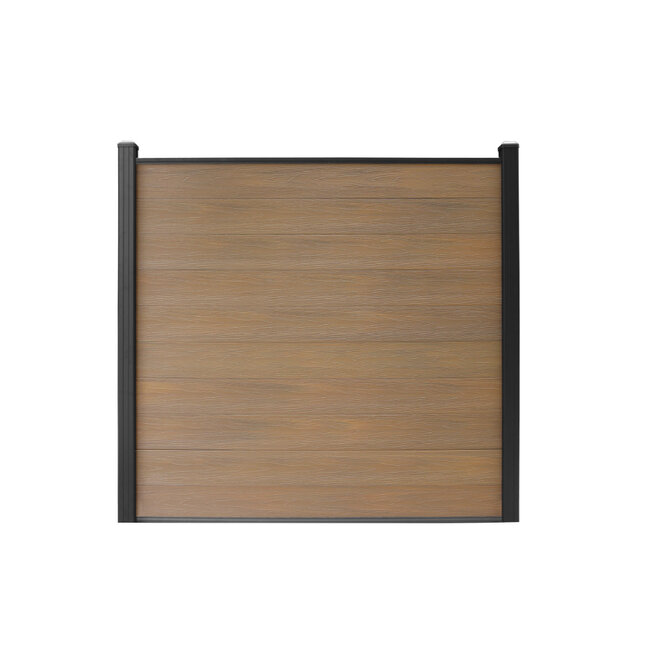 WPC scherm compleet horizontaal - zonder palen - Highlander