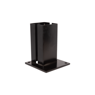 Voetplaat adapter t.b.v. koker 80 x 80 mm - decentraal gelast