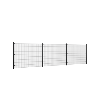 Compleet pakket dubbelstaafmat hekwerk - ø60 mm - gecoat