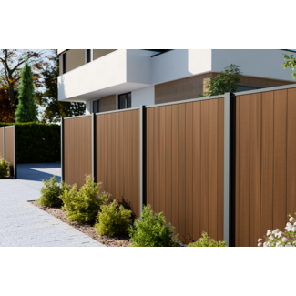 Fiberdeck WPC scherm - premium compleet (zonder palen) - verticaal
