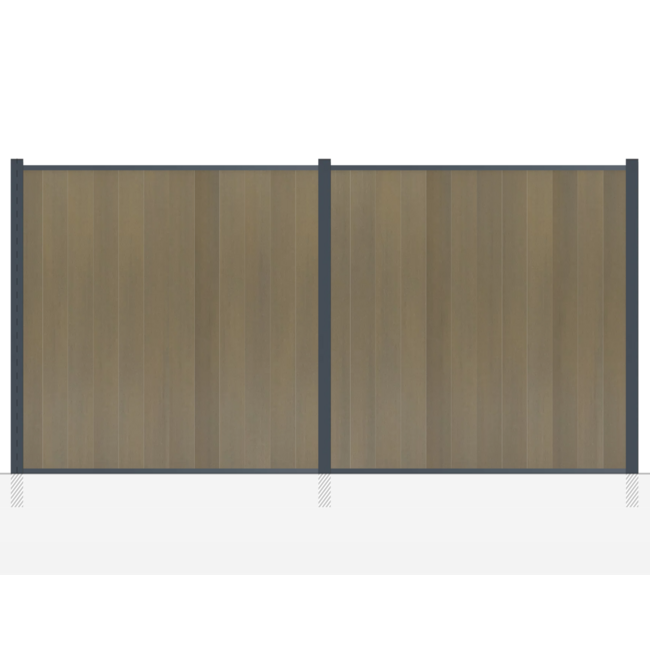 WPC scherm - Exotics - compleet (zonder palen) - Verticaal