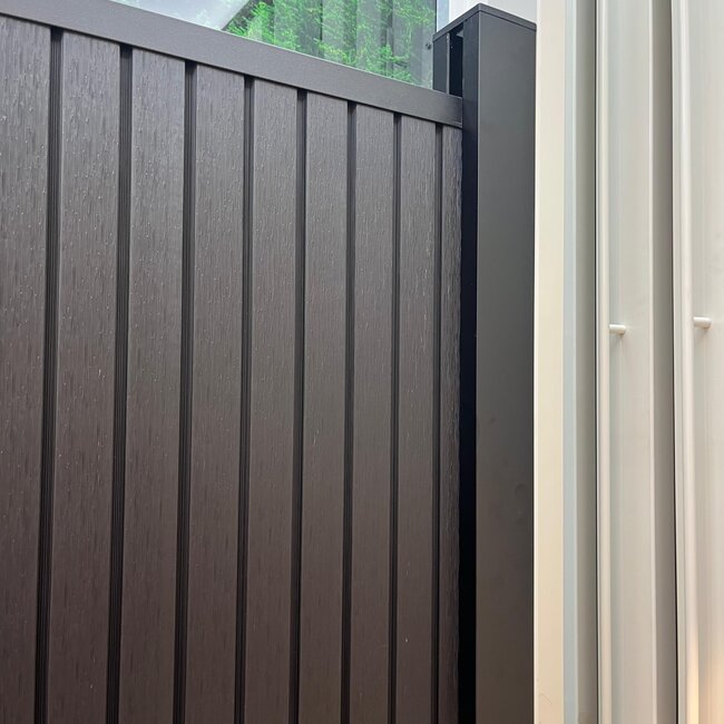 WPC scherm modern compleet (zonder palen) - Verticaal