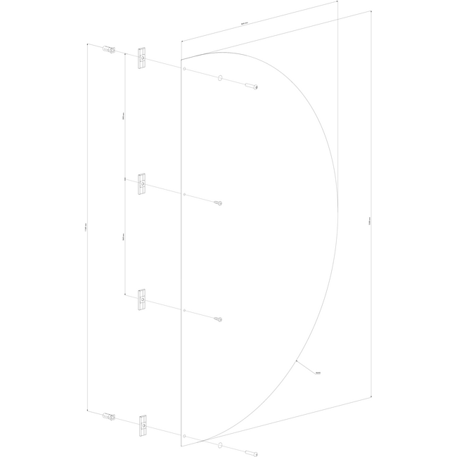 Bevestigingsmateriaal t.b.v. halve maanplaat spijlenhekwerk