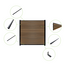 WPC schutting (compleet scherm zonder palen) - Direct