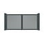 Dubbele aluminium poort - half open 30 verticaal
