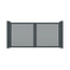 Dubbele aluminium poort - half open 30 horizontaal
