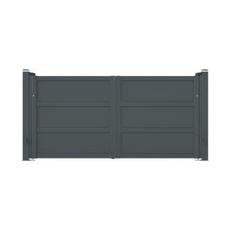 Dubbele aluminium poort - Privacy
