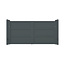 Dubbele aluminium poort - Privacy