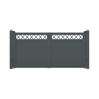 Dubbele aluminium poort - Design