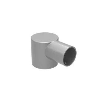 Alu-eindstuk ø 60 x 42 mm uitwendig