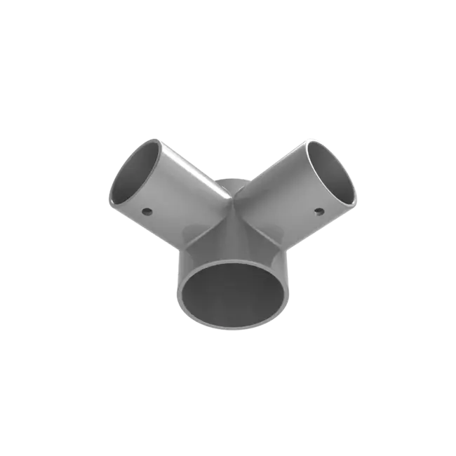 Hoekstuk uitwendig 90 graden ø 42 x ø 60 x ø 42 mm, aluminium in meerdere kleuren