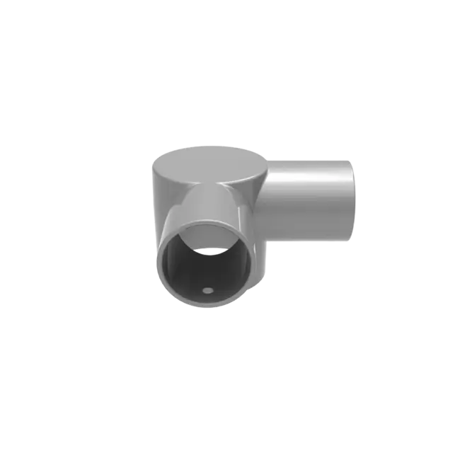 Hoekstuk uitwendig 90 graden ø 42 x ø 60 x ø 42 mm, aluminium in meerdere kleuren