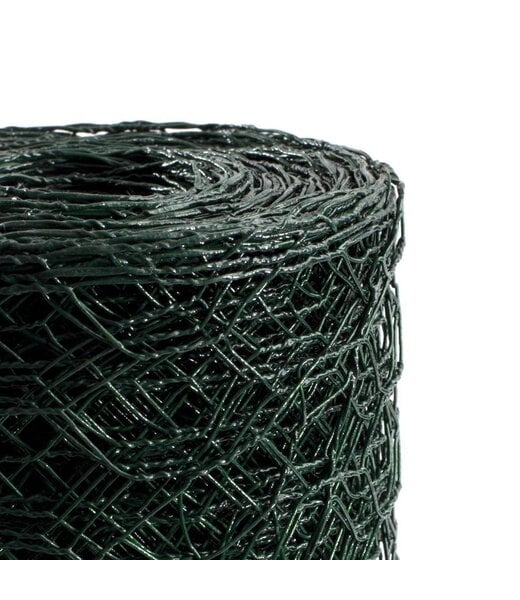 Kippengaas (zeskant) Geplastificeerd Groen