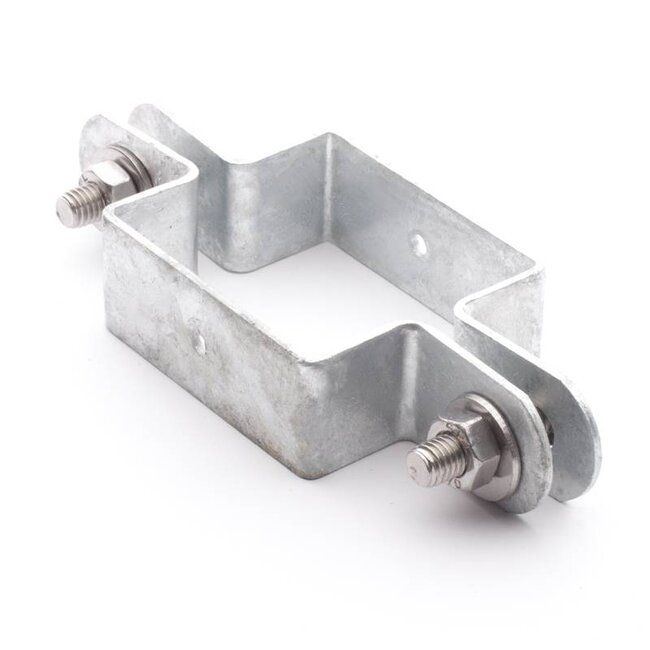 Doorloopbeugelset staander 60 x 60 mm Verzinkt