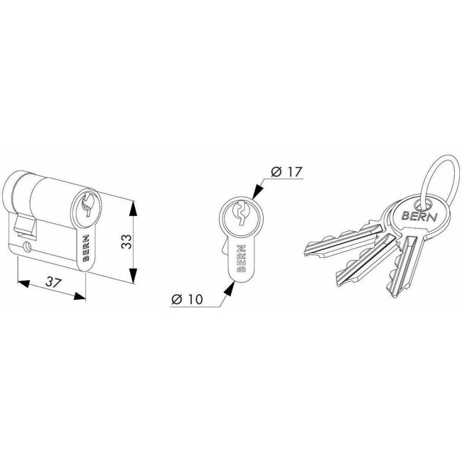 3012-37-STD | 37 mm halve cilinder