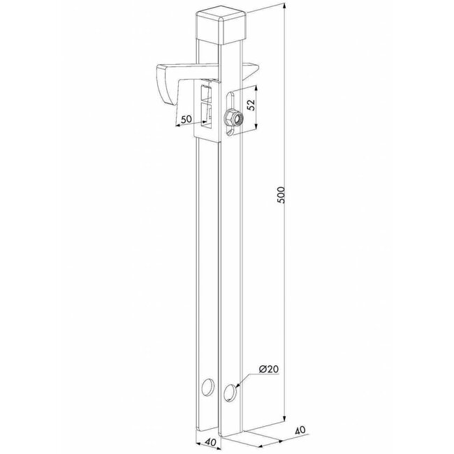 ABL | Poortvanger warmbadgegalvaniseerd