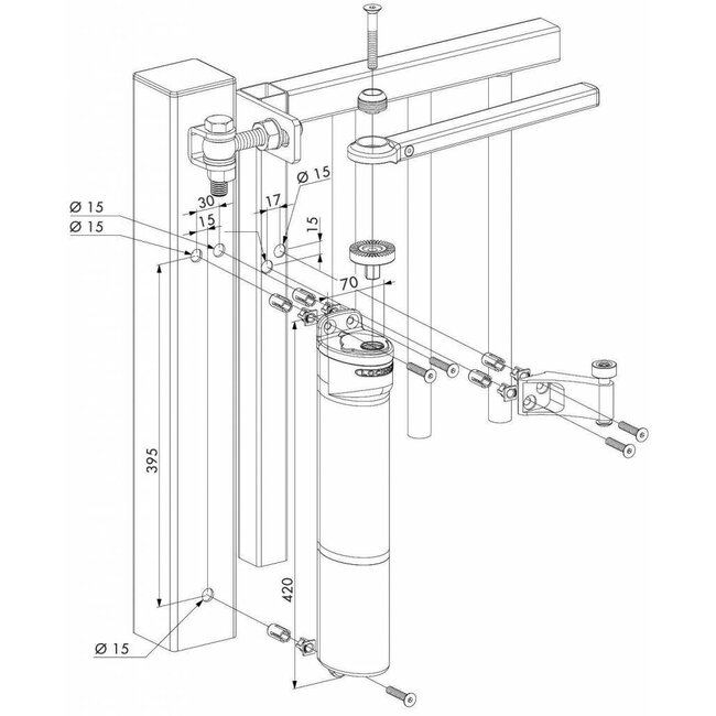 VERTICLOSE-2 | Instelbare poortsluiter