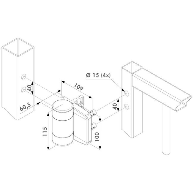 DINO | Dubbel gelagerd scharnier