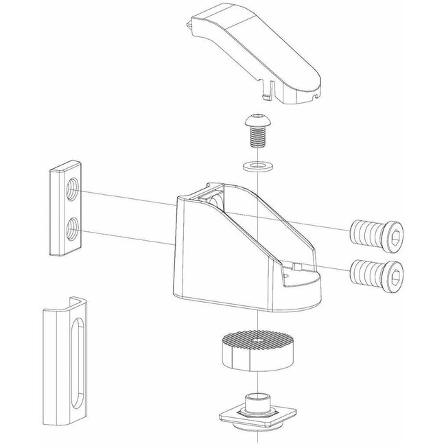 Bearing Hinge | Verstelbaar 90° scharnier met lager