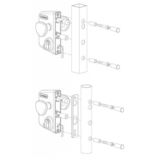 Elektrisch poortslot - rond profiel  | LEKQ U4