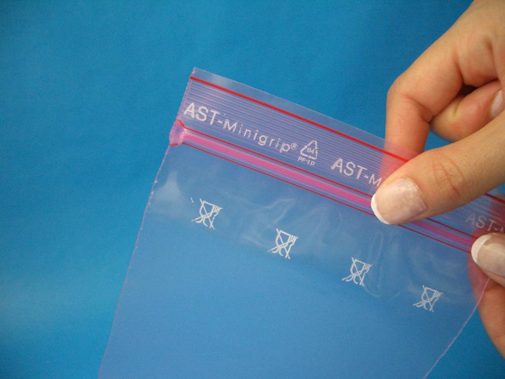 als Antistatik-Beutel rosa-transparent