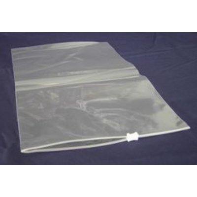 LDPE-Gleitverschlußbeutel, Format: 160 x 220 mm (B x H), 60 my Stärke, transparent, unbedruckt, mit weißem Kunststoffschieber - Ausverkauf