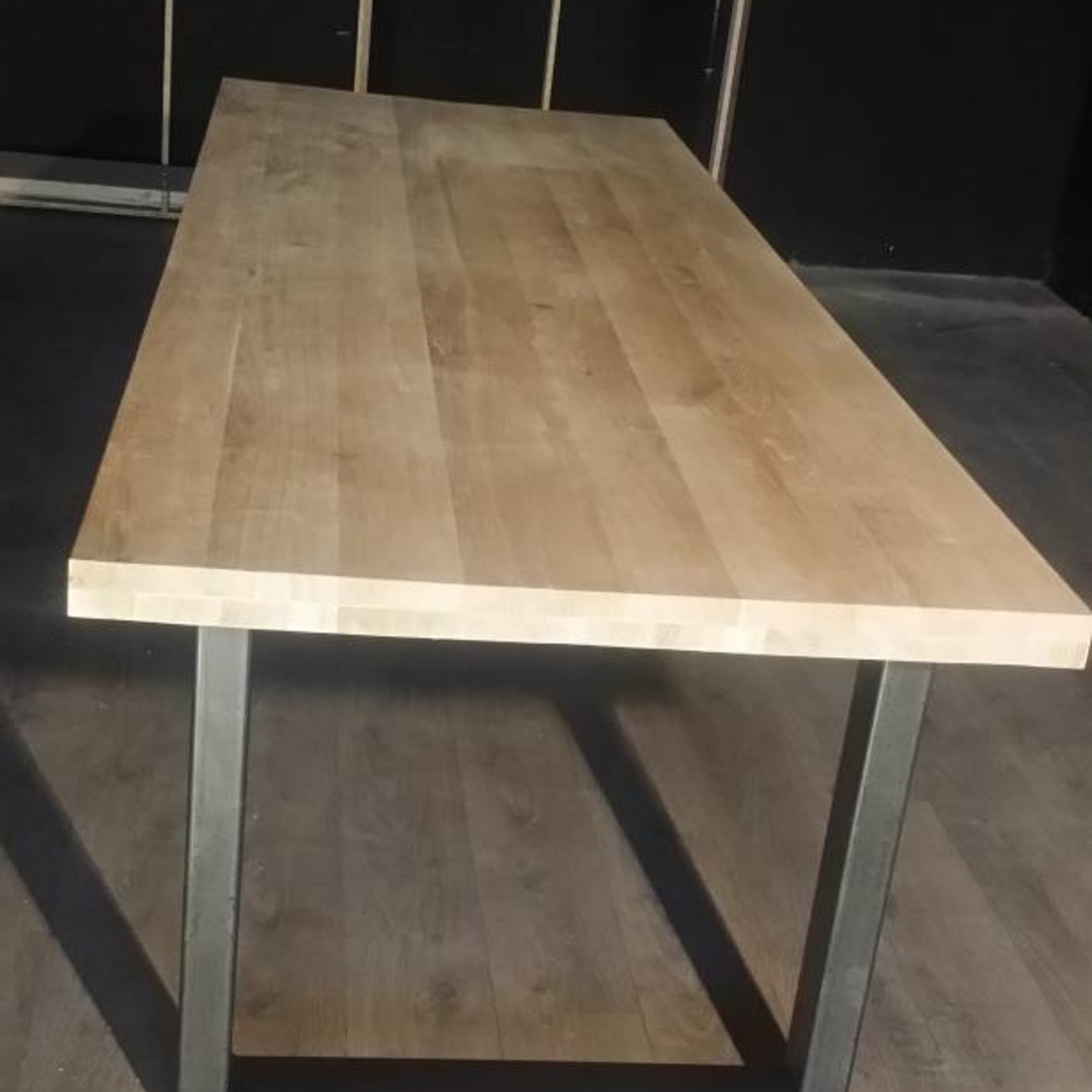 Robuust Stalen U eettafel poten, zwart gecoat