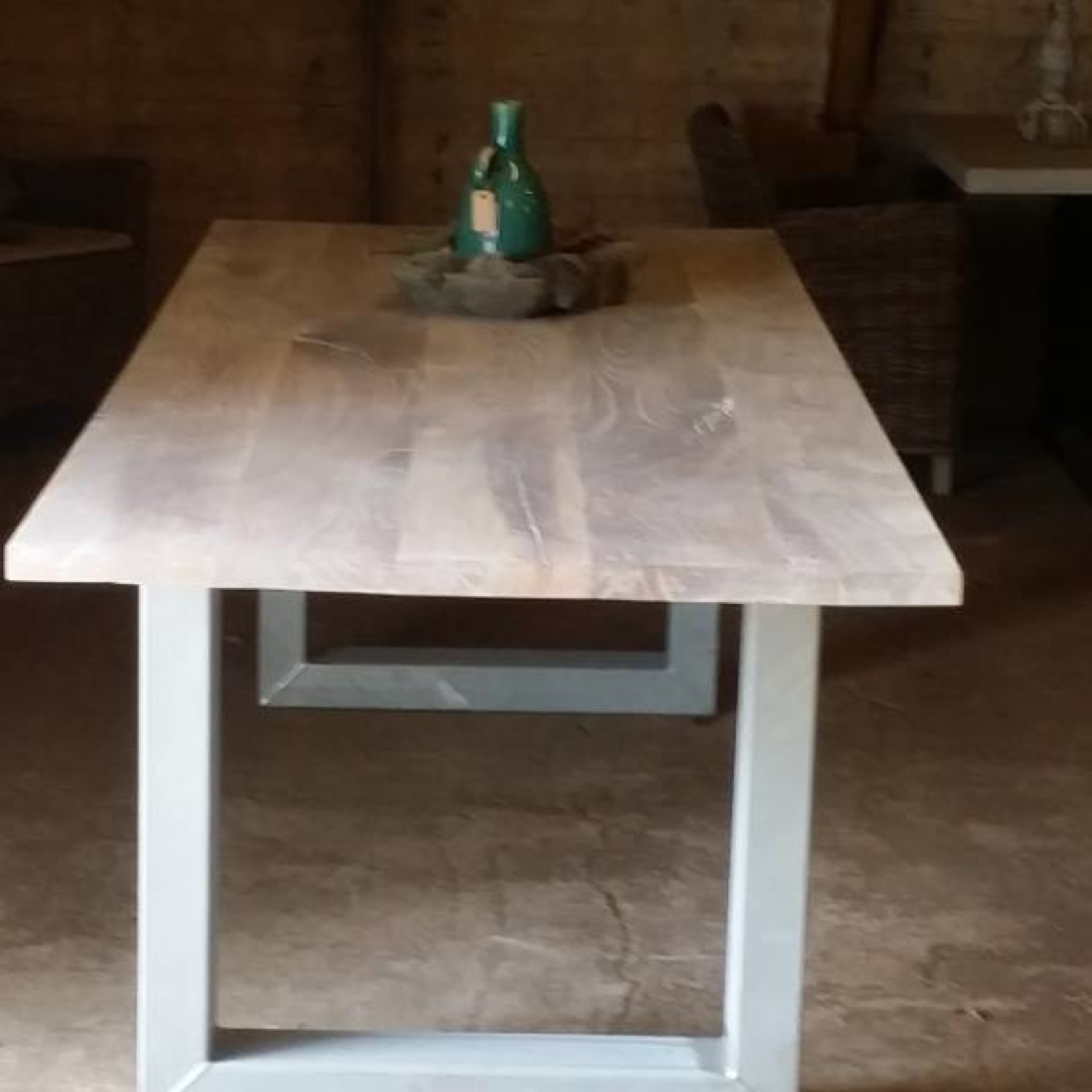 Robuust Stalen U eettafel poten, zwart gecoat