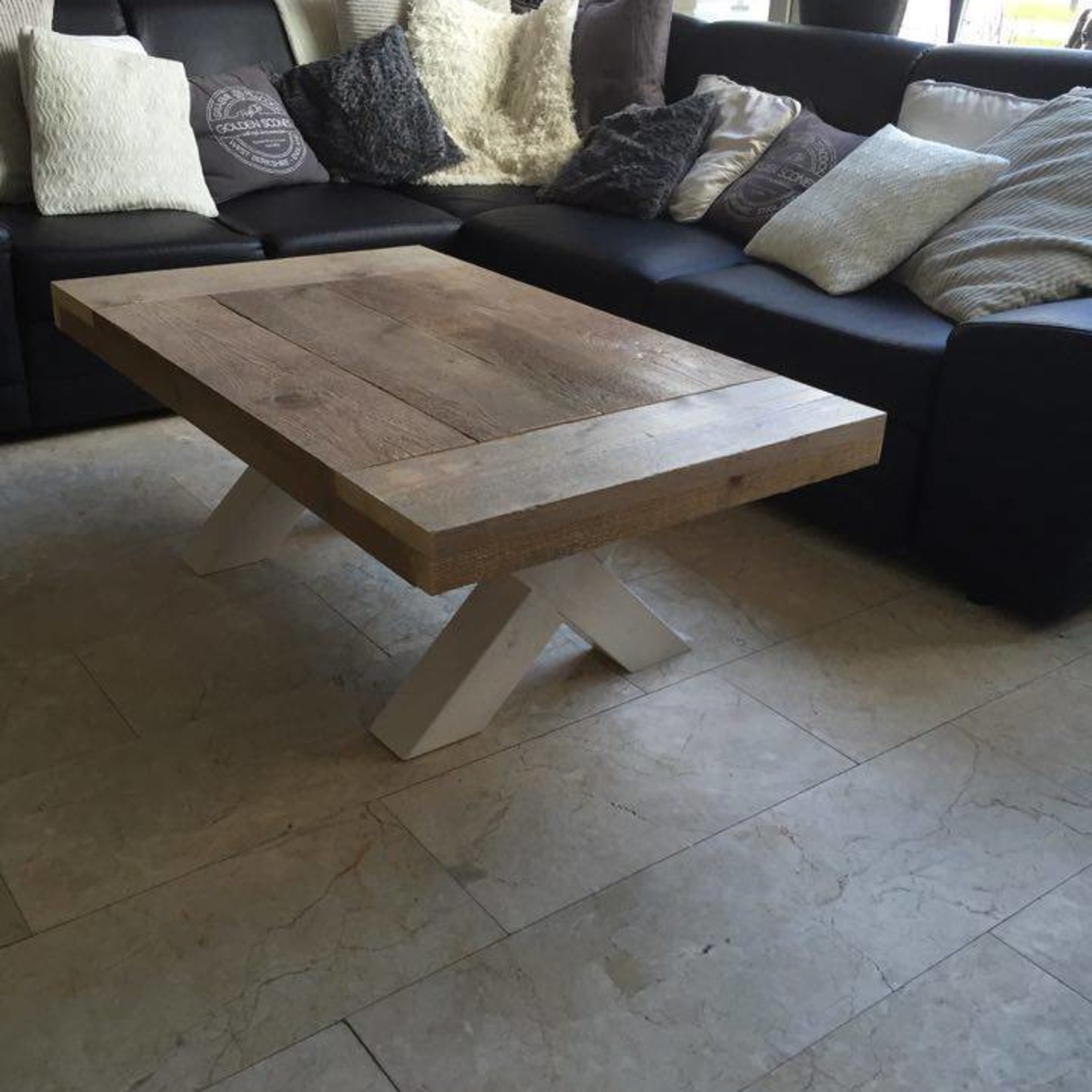 RdeB Tafelblad 40 cm breed tot 150 cm lang - Steigerhout