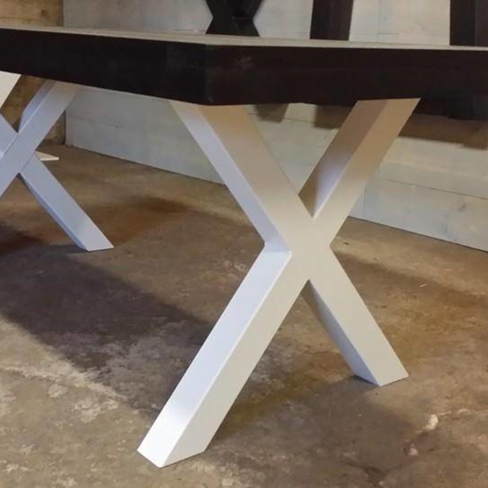 RdeB Tuintafel 70 cm breed tot 300 cm lang, Houten X poten