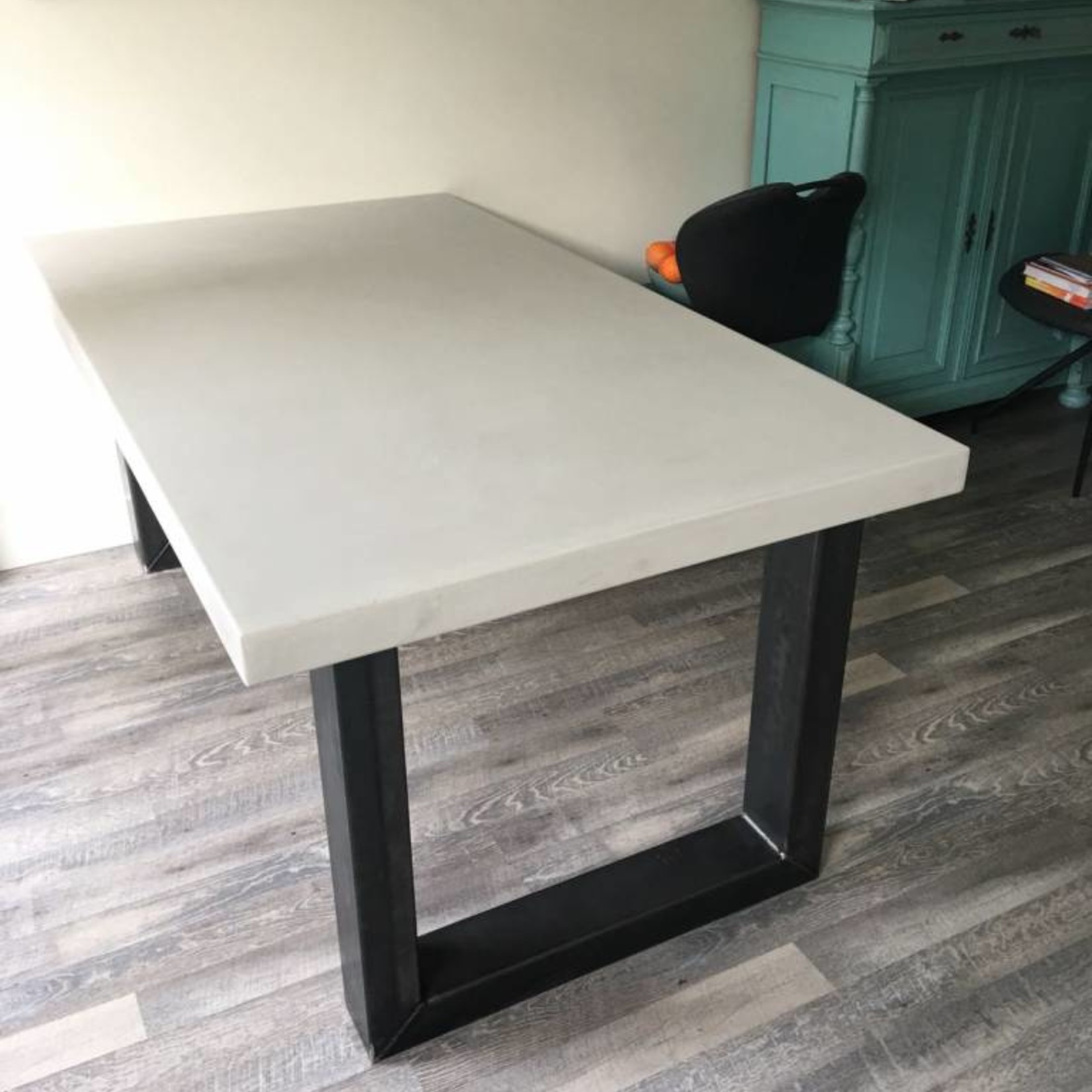 Robuust Stalen U eettafel poten, zwart gecoat