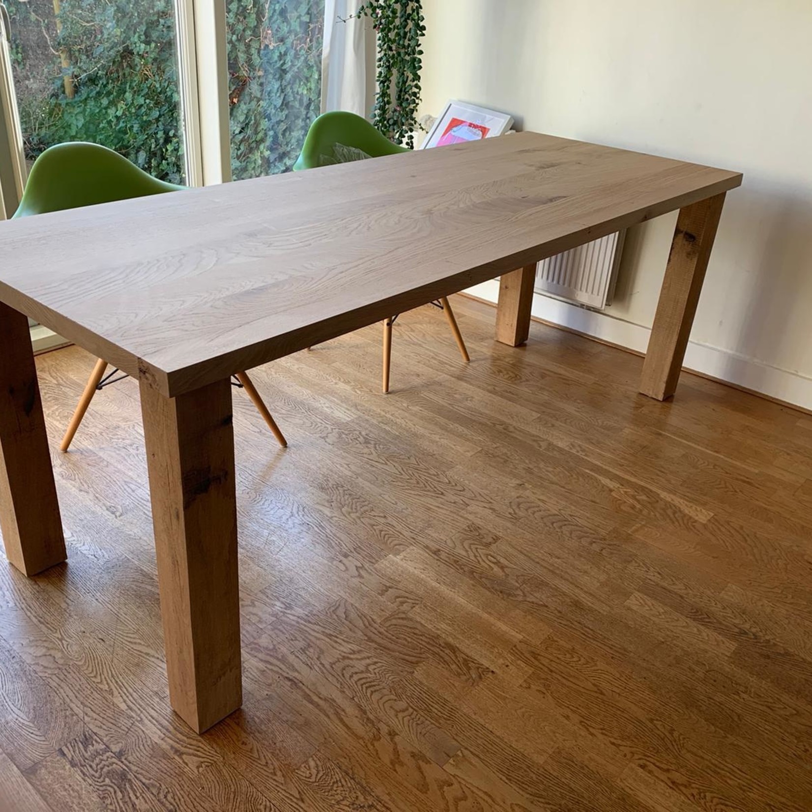 Robuust Tafelblad 70 cm breed tot 300 cm lang - ± 40mm - Eiken Massief