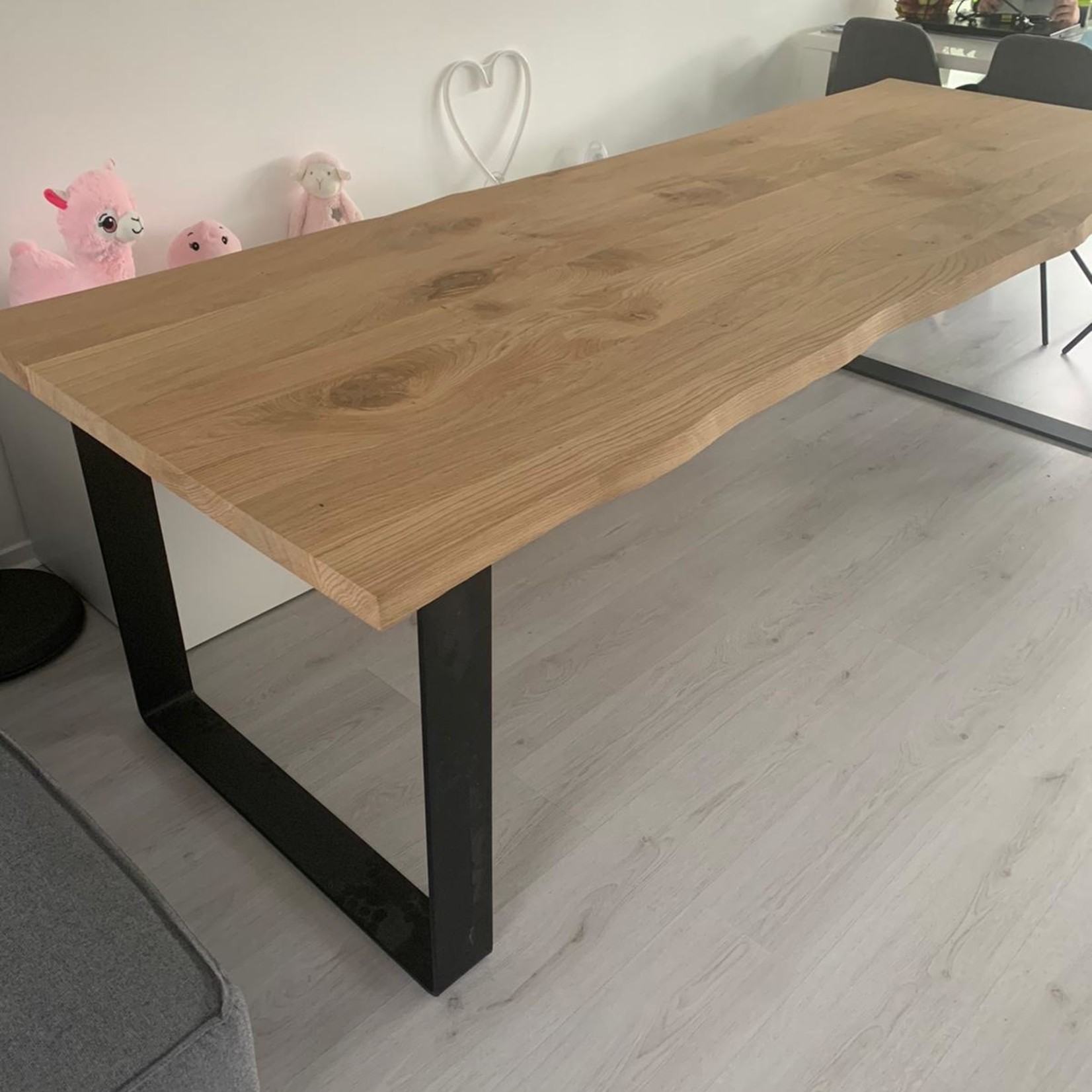 Robuust Tafelblad 70 cm breed tot 300 cm lang - ± 40mm - Eiken Massief