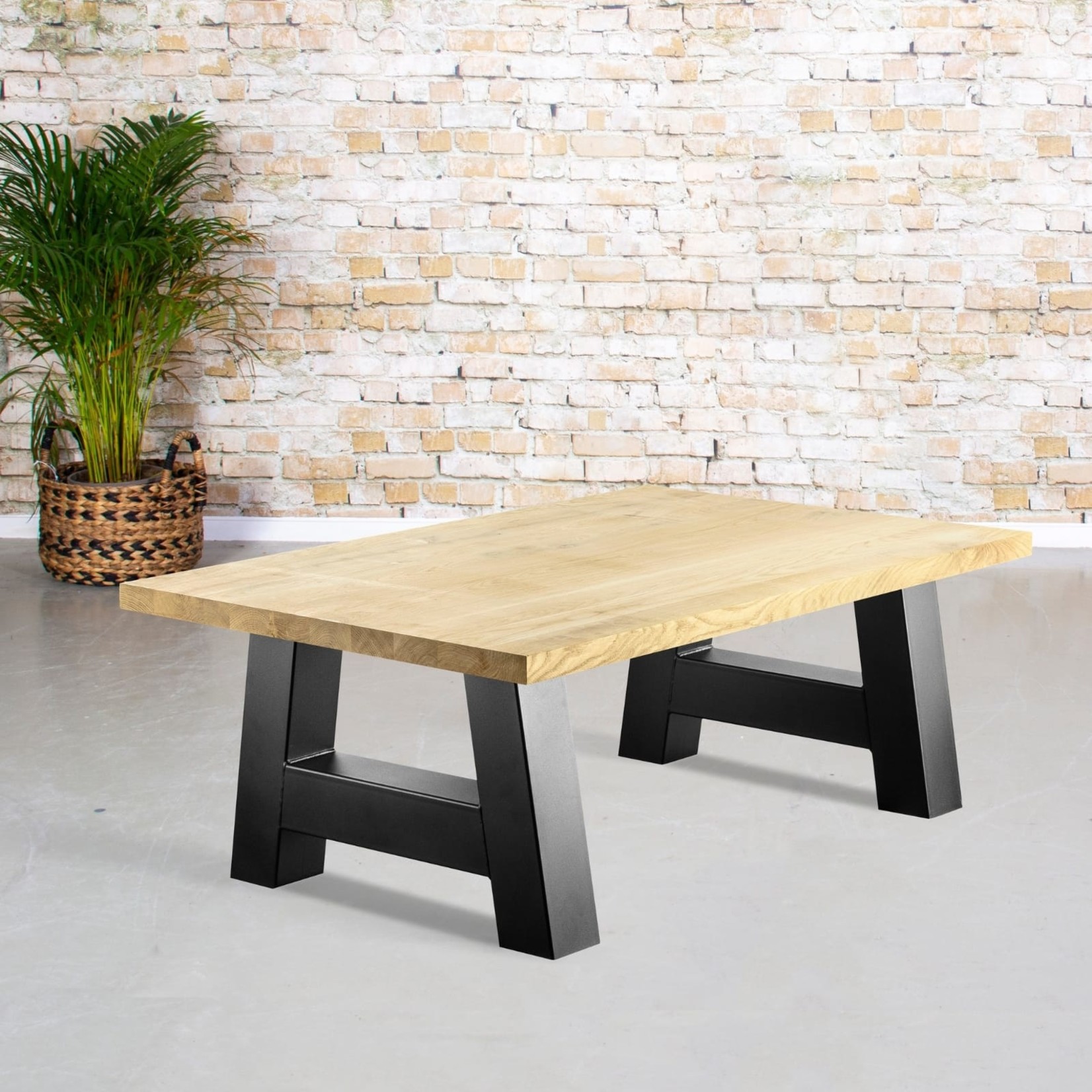 Robuust Tafelblad 60 cm breed tot 150 cm lang - ± 40mm - Eiken Massief