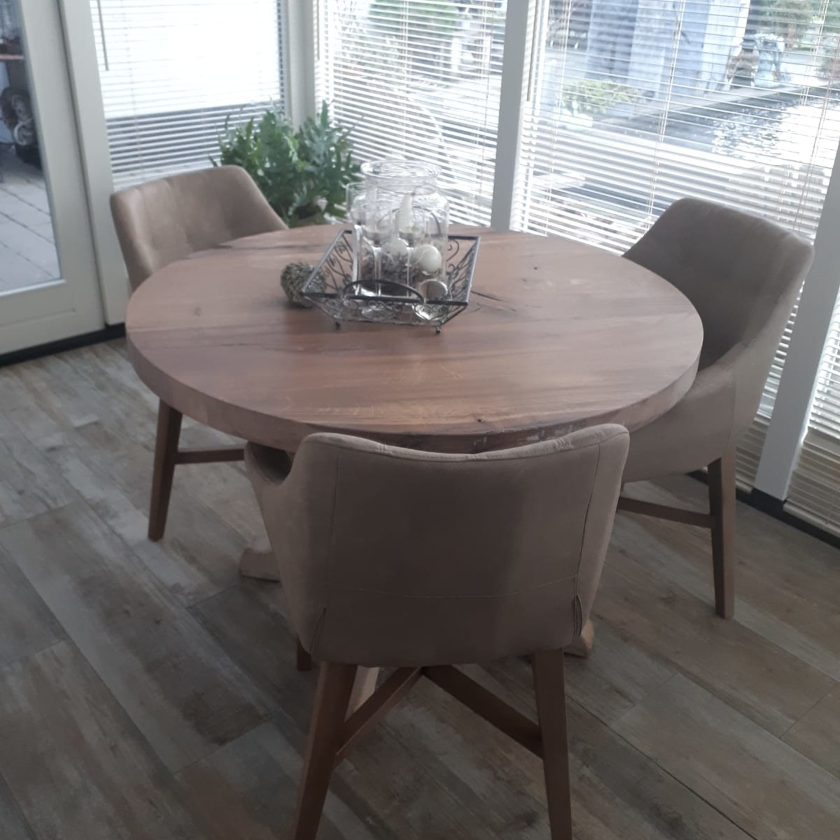 Robuust Tafelblad Rond (max. 180x180 cm) - ± 40mm - Eiken Massief