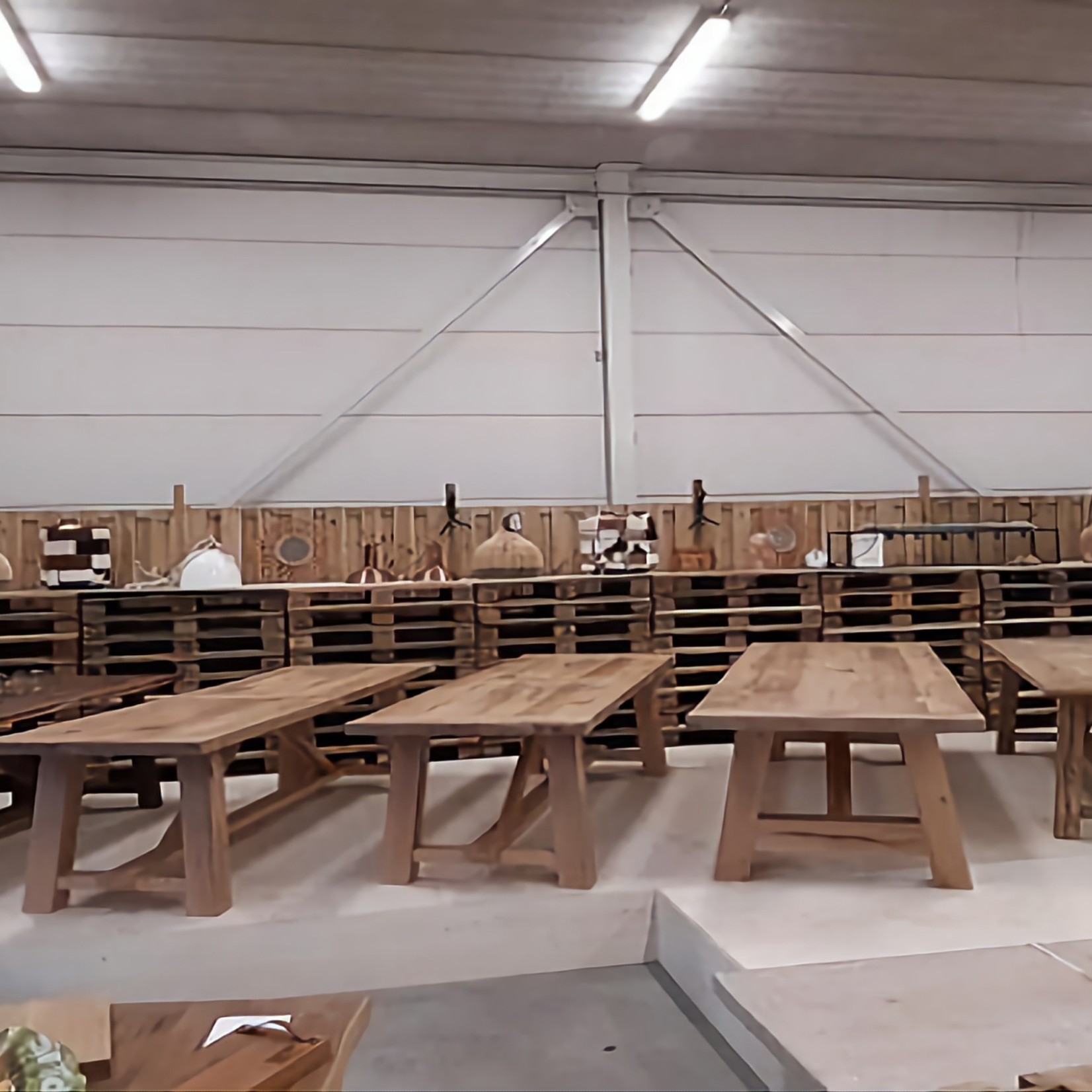 Robuust Oud eiken Kloostertafel