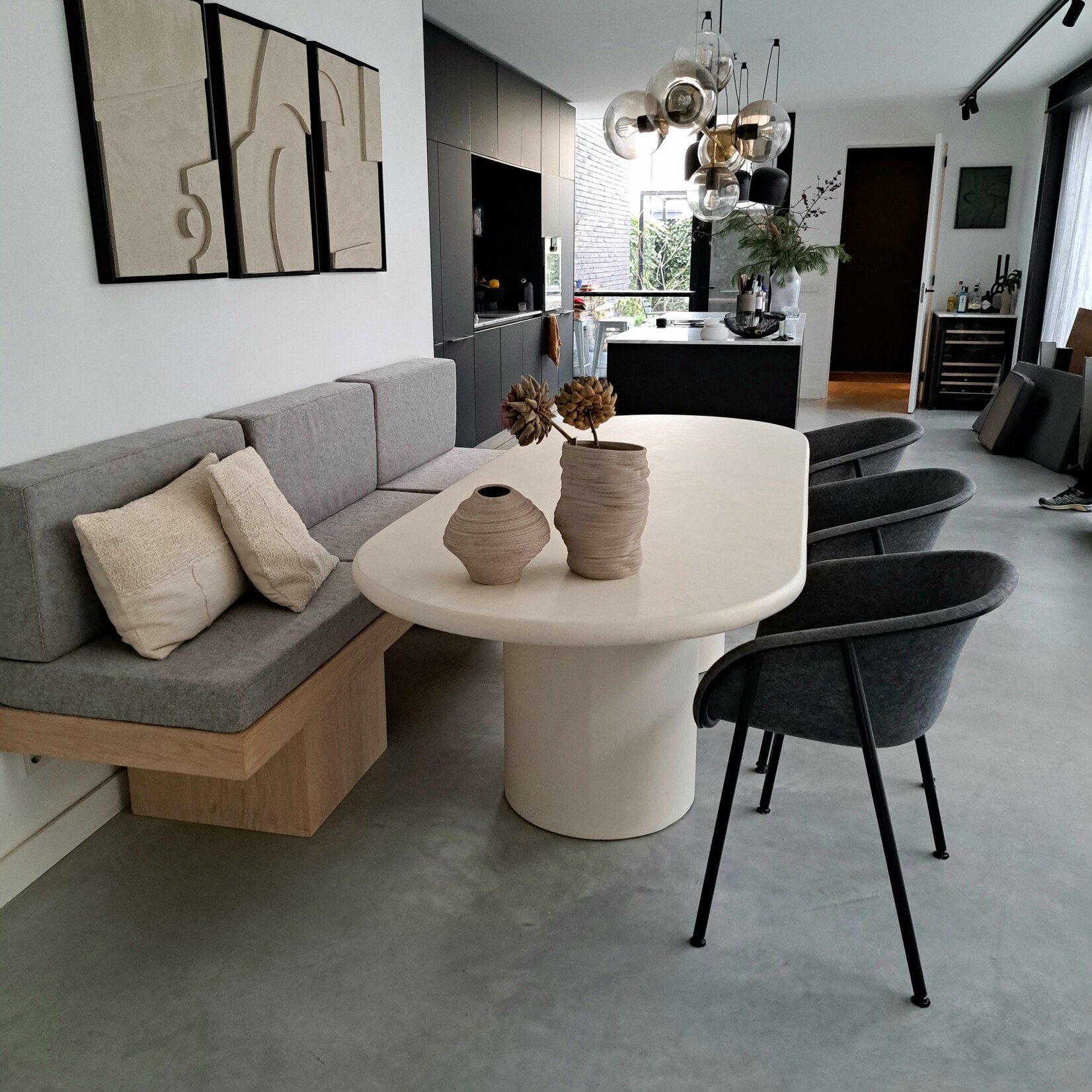 RdeB Tafel of Tafelblad - Betonlook / Beton-ciré - 110cm breed