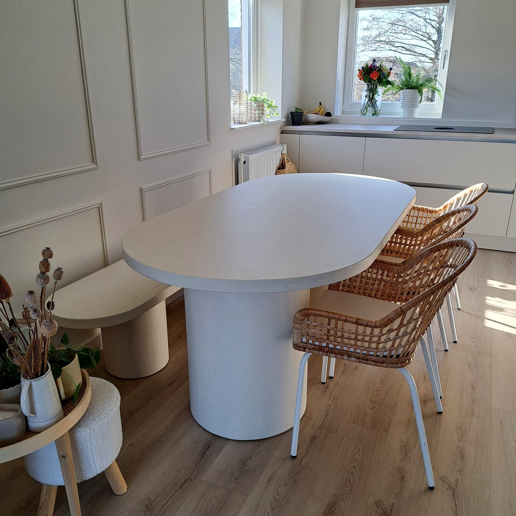 DCR Zitbank of losse zitting Art Betonlook Meubels 50cm breed