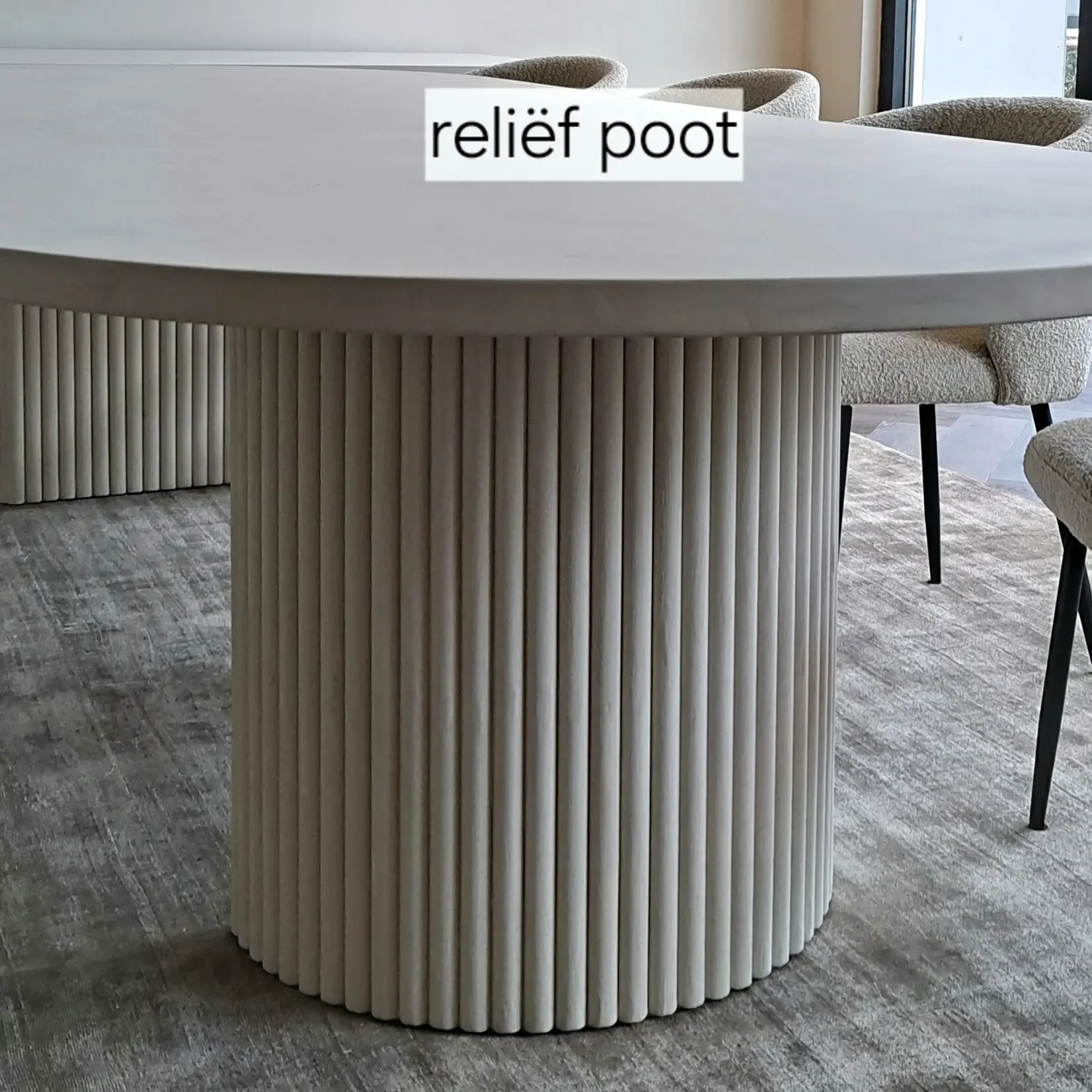 RdeB Tafel of Tafelblad - Betonlook / Beton-ciré - 90cm breed