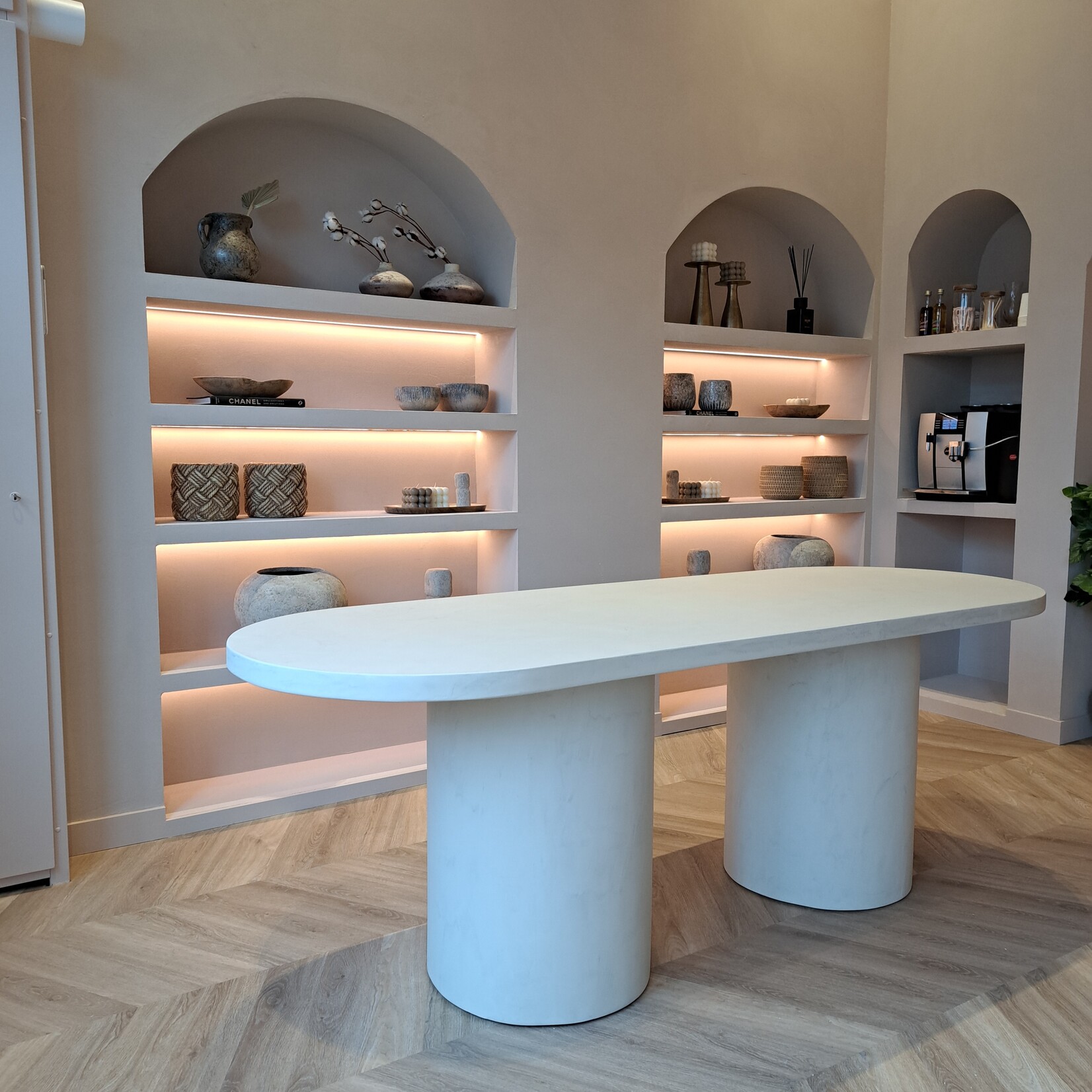 RdeB Tafel of Tafelblad - Betonlook / Beton-ciré - 90cm breed