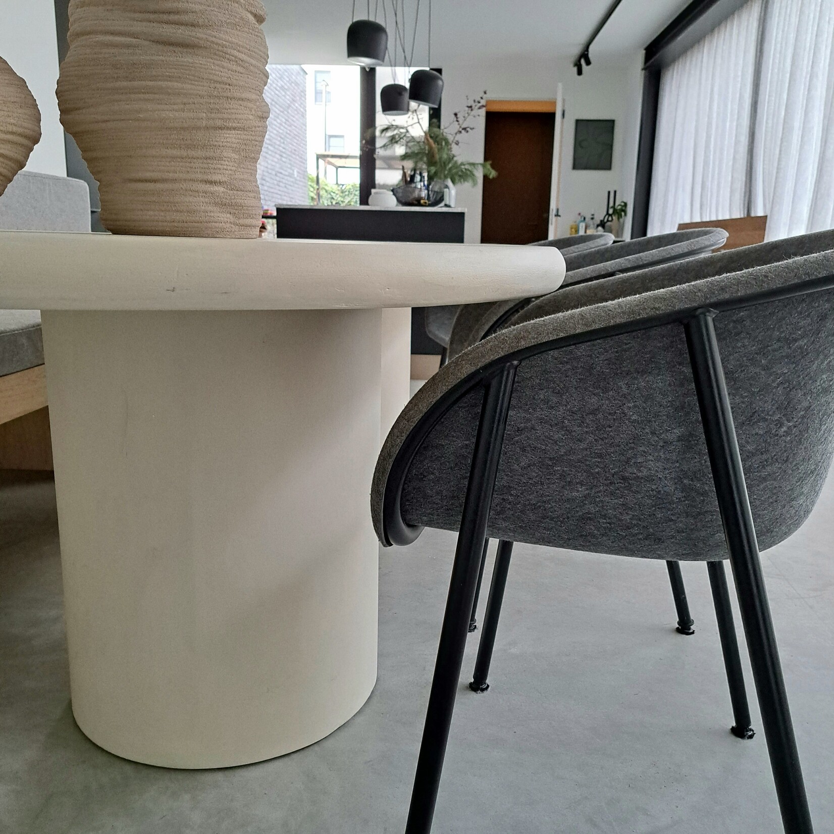 RdeB Tafel of Tafelblad - Betonlook / Beton-ciré - 90cm breed