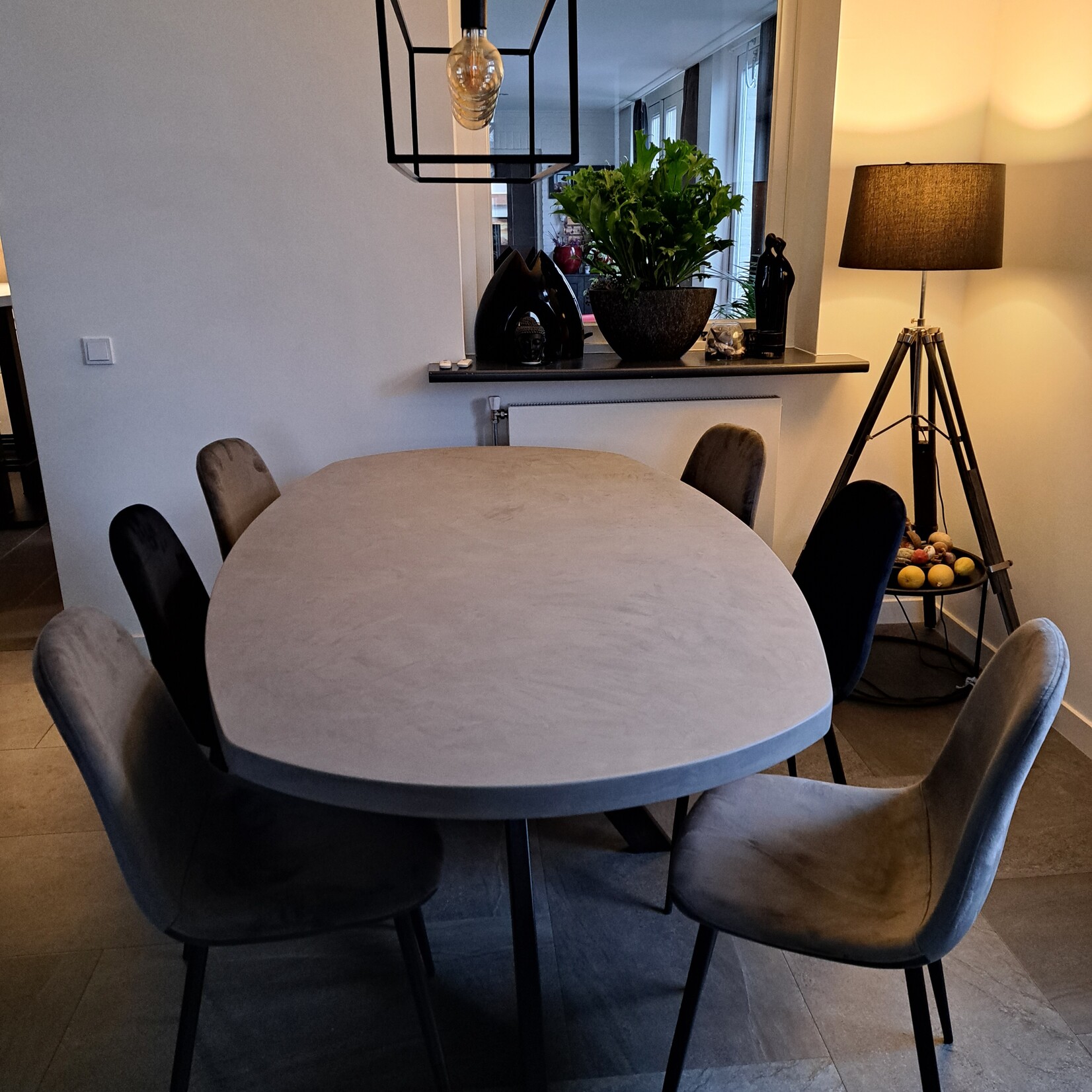 RdeB Tafel of Tafelblad - Betonlook / Beton-ciré - 90cm breed