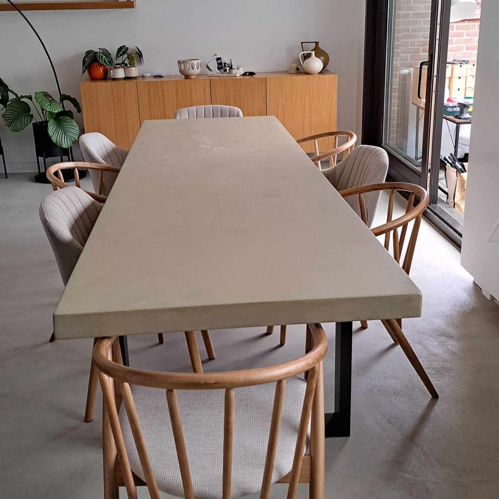 RdeB Tafel of Tafelblad - Betonlook / Beton-ciré - 100cm breed