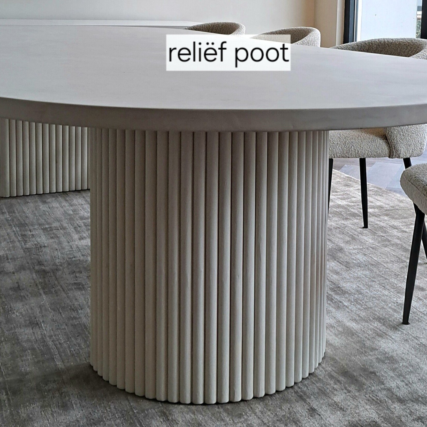 RdeB Tafel of Tafelblad - Betonlook / Beton-ciré - 130cm breed
