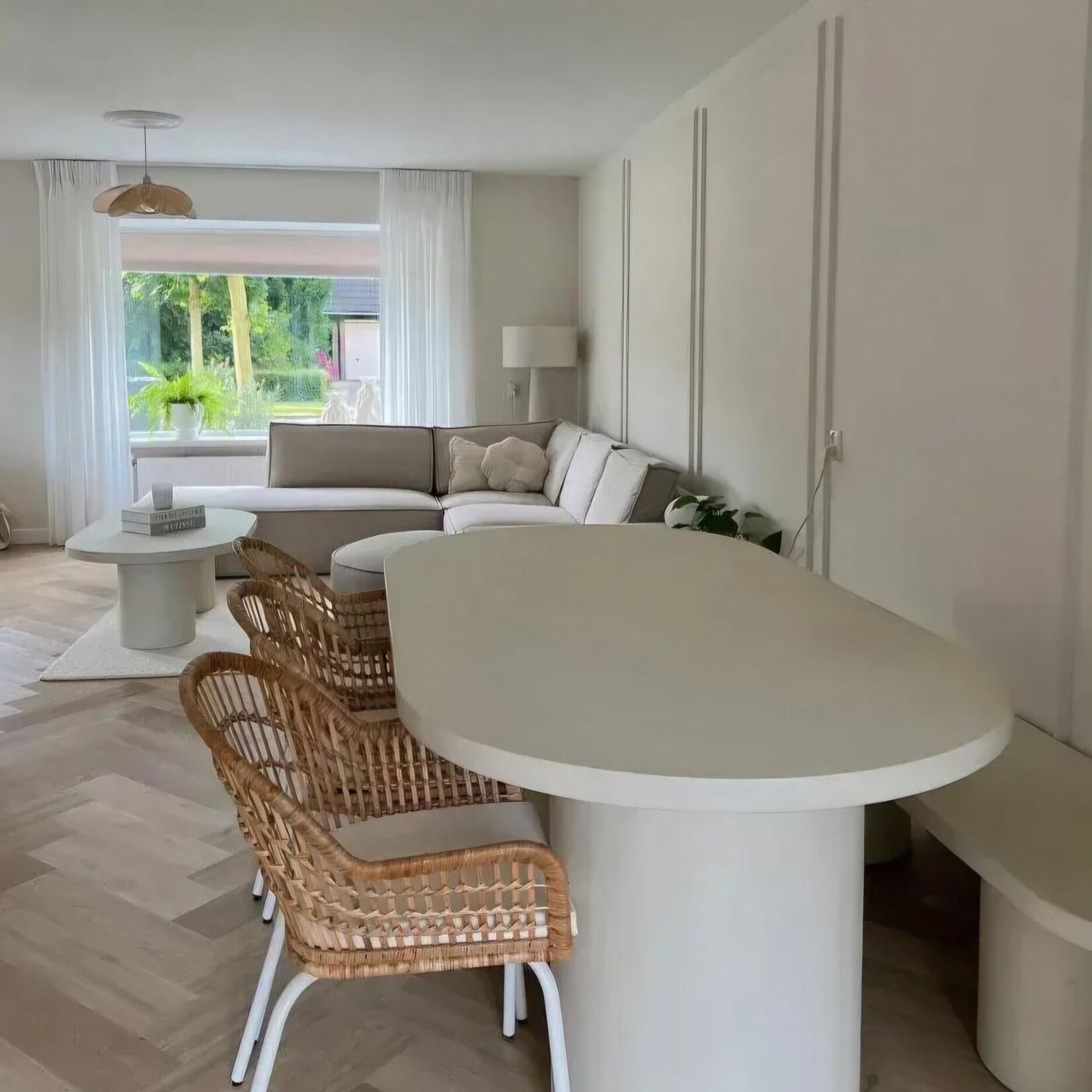 RdeB Tafel of Tafelblad - Betonlook / Beton-ciré - 140cm breed