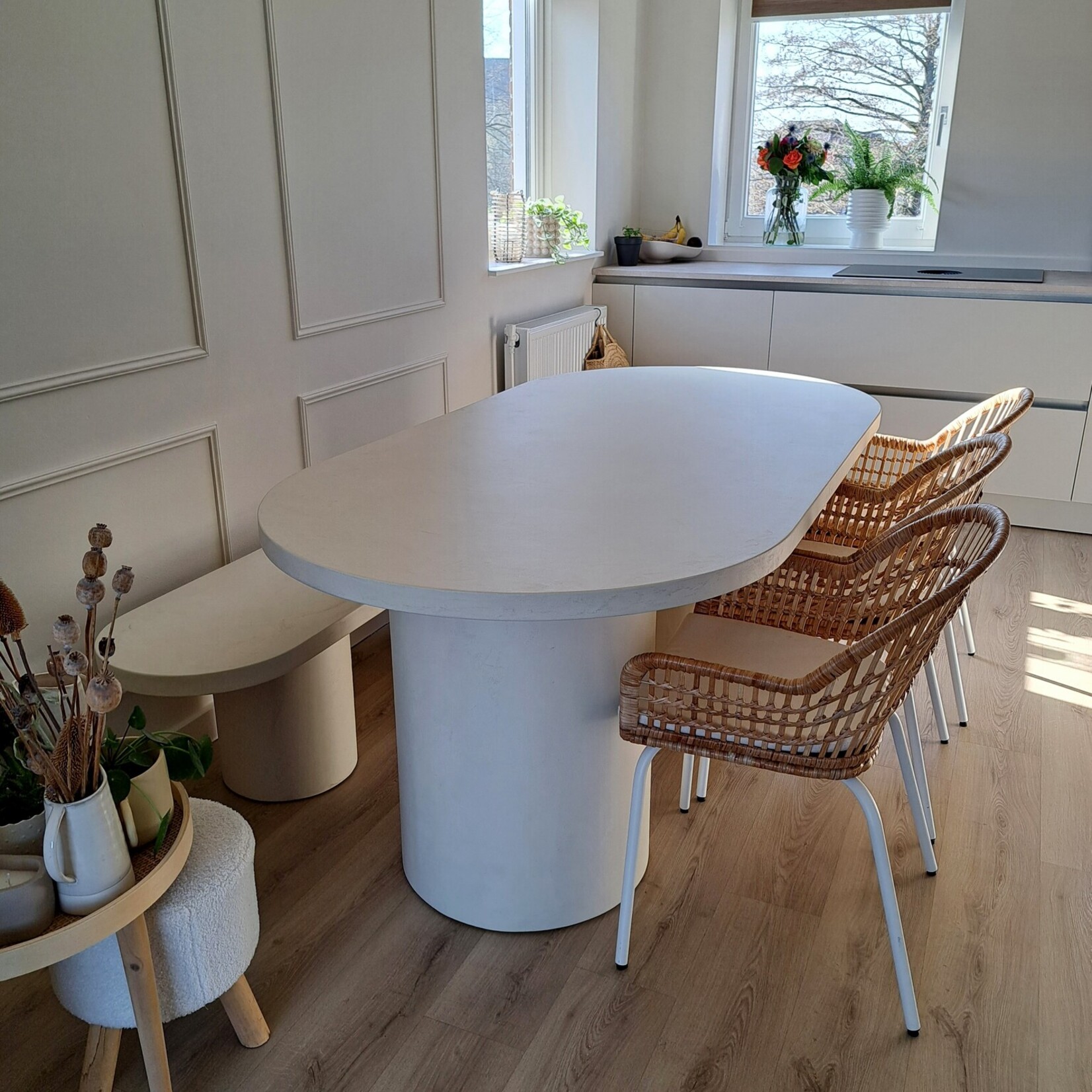 DCR Zitbank  of losse zitting Art Betonlook Meubels 60cm breed