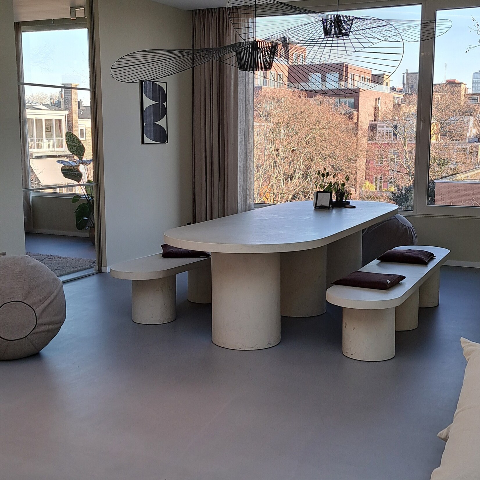 DCR Zitbank  of losse zitting Art Betonlook Meubels 60cm breed